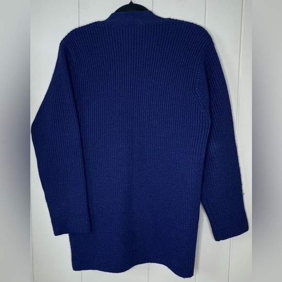 100% Merino Wool Vintage Liz Knit School Sweater Cardigan Womens Small Petite - Picture 2 of 11